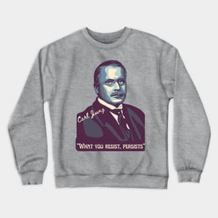 Carl Jung Portrait and Quote Crewneck Sweatshirt